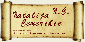 Natalija Čemerikić vizit kartica